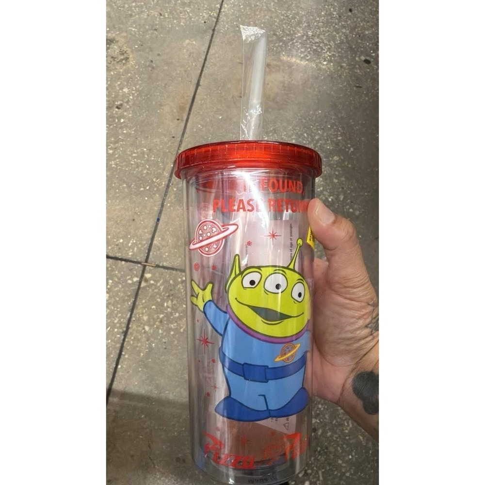 Disney Toy Story Pizza Planet Tall Cold Cup 20oz with Lid Straw
